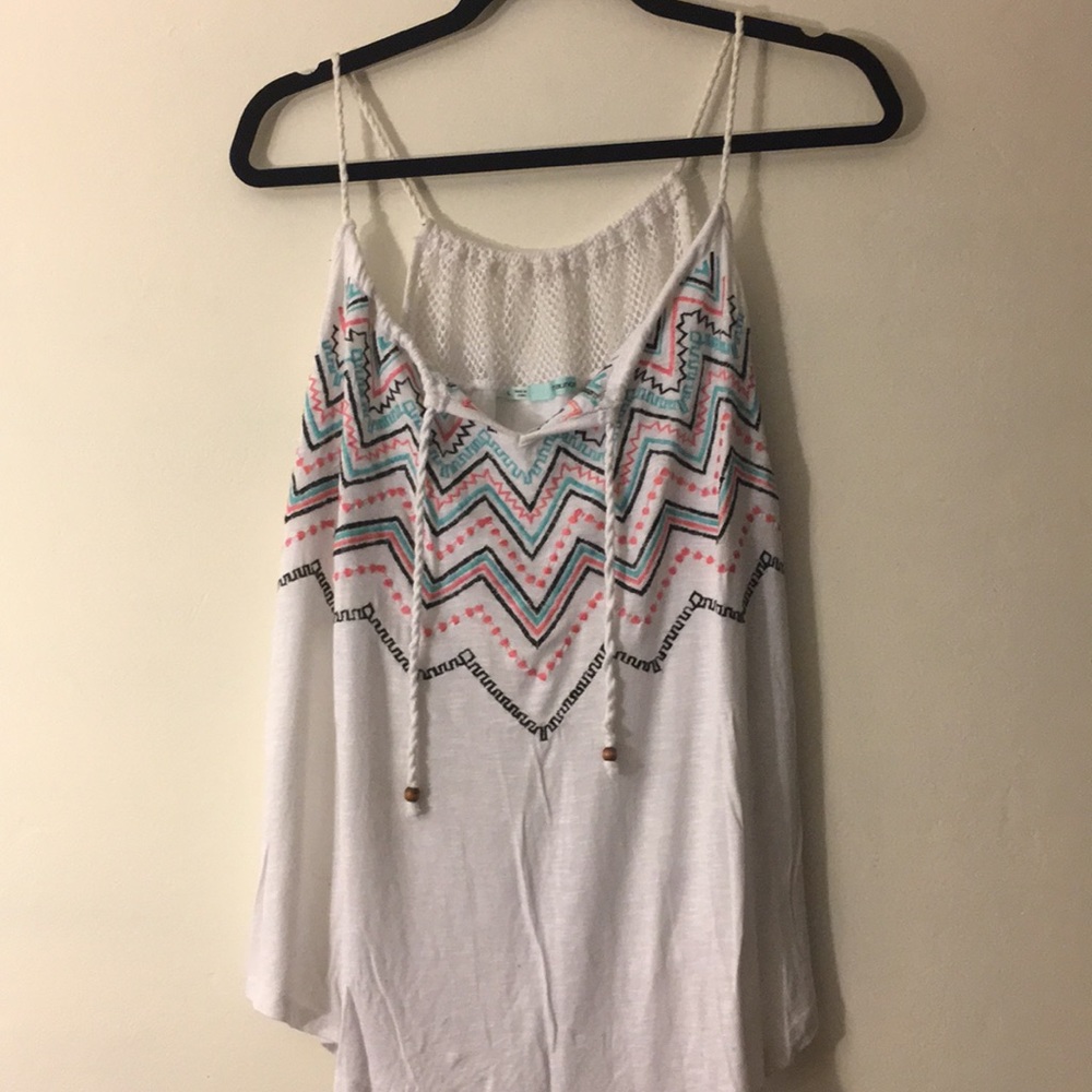 NWOT embroidered bohemian tank top